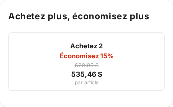 The identical widget in French — labels, prices, everything adapts