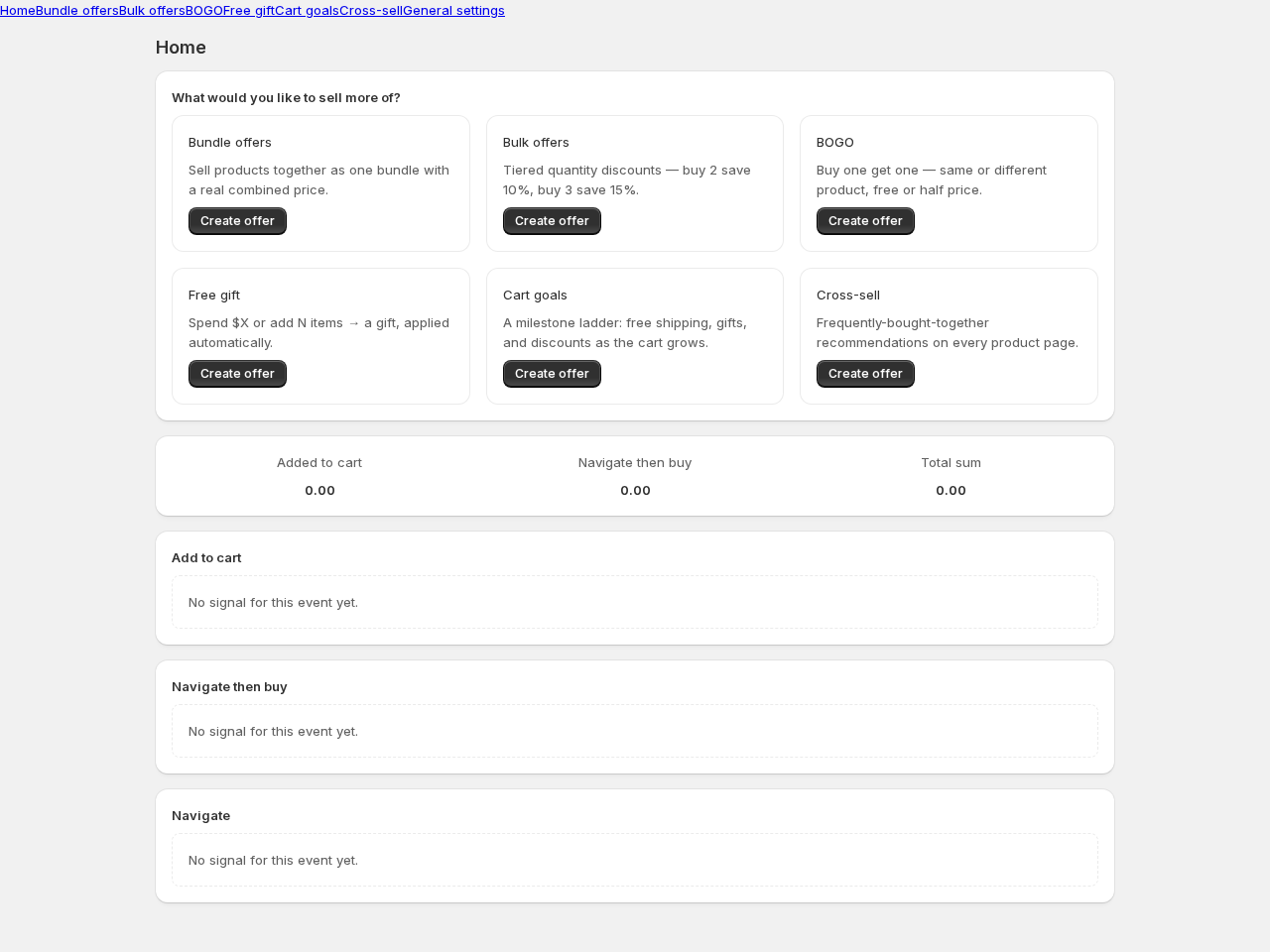 The Home screen’s offer-type cards